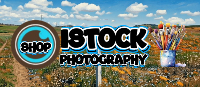 Endless Orange Wildflower Field with Fence – Panoramic Rural Landscape Oil Painting