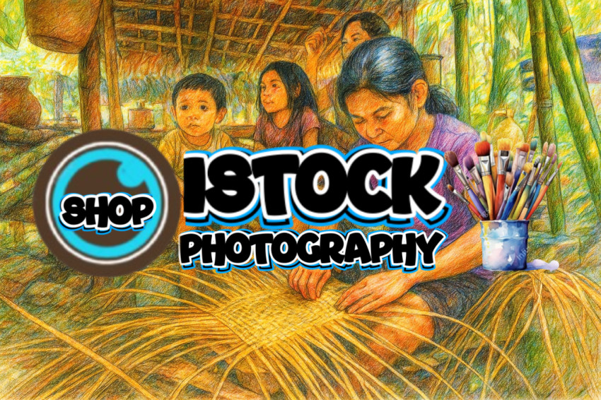 Mother who weaves rattan