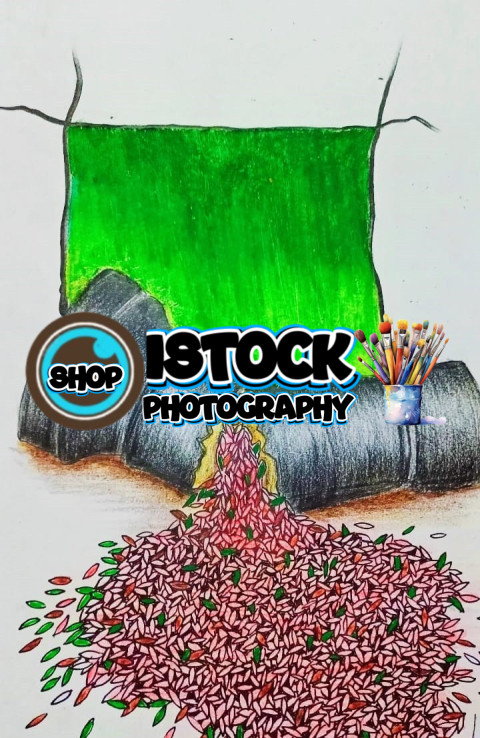 To the last drop of blood.Mix media on paper