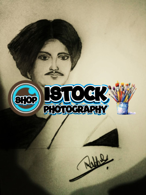 "Artistic Drawing of Kazi Nazrul Islam"