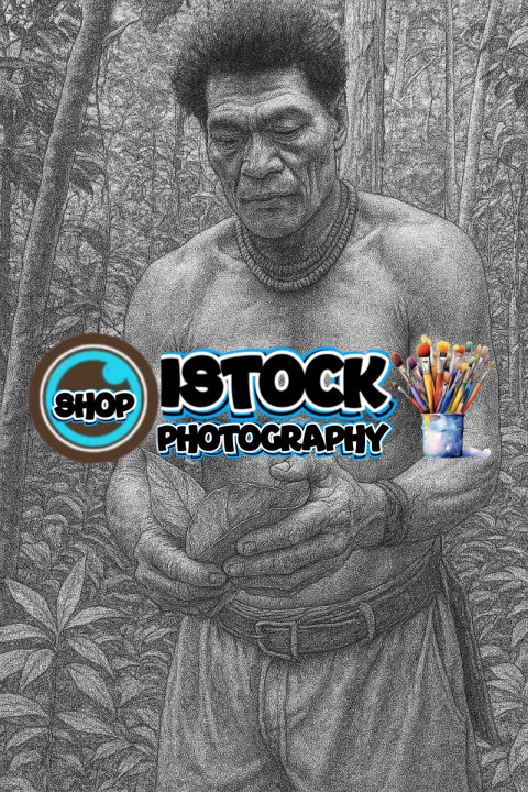 A father of the Kalimantan Penan tribe