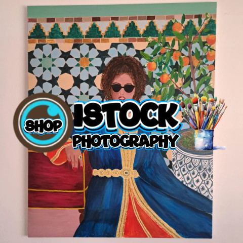 "Ghita "  100×80cm  Peinture acrylique sur toile