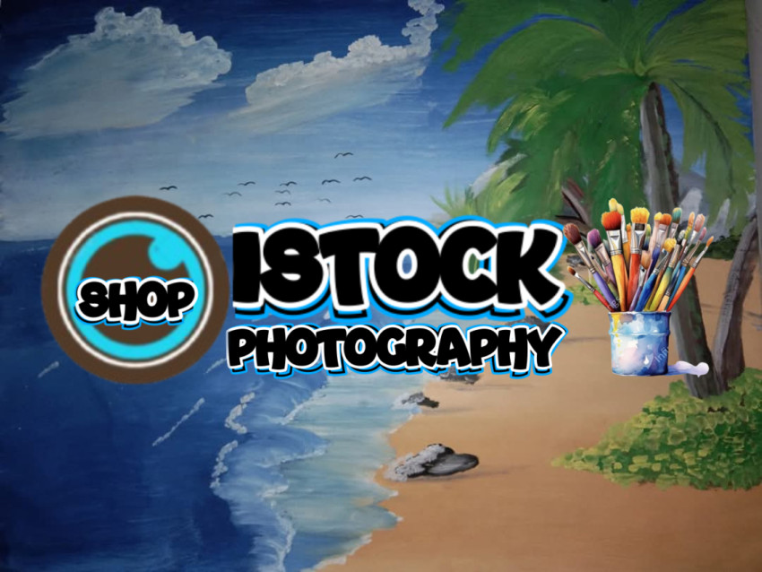 "Tranquility by the Sea – Hand-drawn Beach Art"