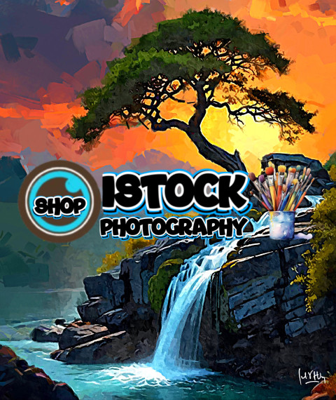 Tree by the waterfall