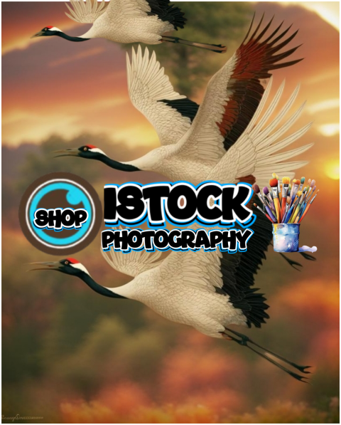 Cranes Against a Fiery Sky