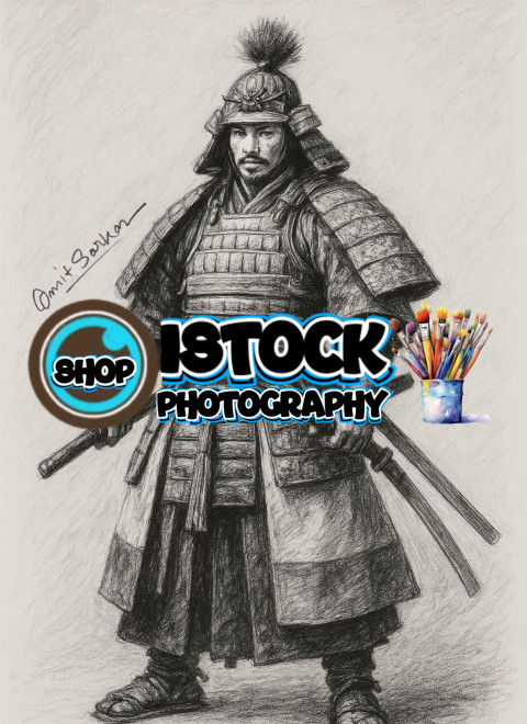 Sketch of Samurai Warrior